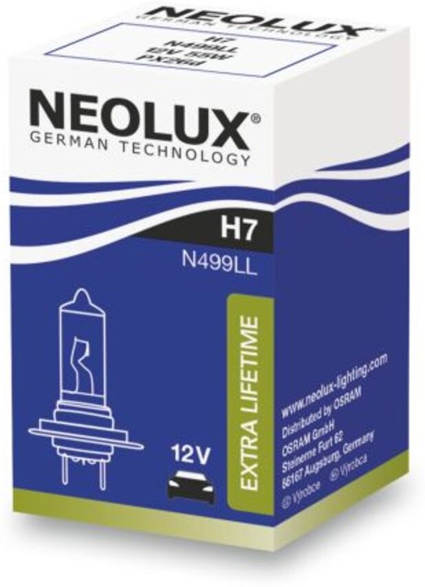 Glühlampe Halogen NEOLUX H7 Extra Lifetime 12V, 55W, 1 Stück