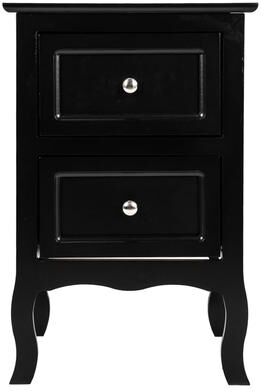karlinc "23.62 "" Two-Tier Night Table Large Size White/Black"