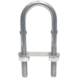 U-Bolzen mit Gegenplatte, A2, M12x150mm
