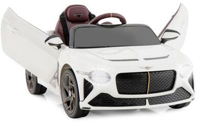 Costway 12V Powered Car Kids Ride-on Racer Car Licensed Bentley Bacalar-White