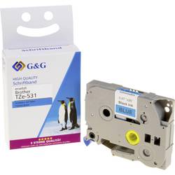 G&G BB-B-G-531 Kompatibel ersetzt Brother TZe-531 Bandfarbe: Blau Schriftfarbe: Schwarz 12 mm 8 m
