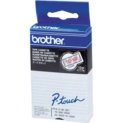 Brother P-Touch Band TC-102  rot auf transparent  12mm / 7,7m  laminiert