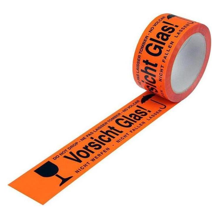 Transpak Warnklebeband PP Breite 50mm Länge 66m Stärke 52µ PP leuchtorange Acrylatkleber orange (50 mm) (5570111)