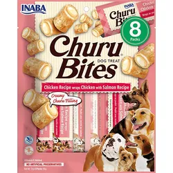 INABA DOG Churu Bites Huhn mit Lachs 8x12g