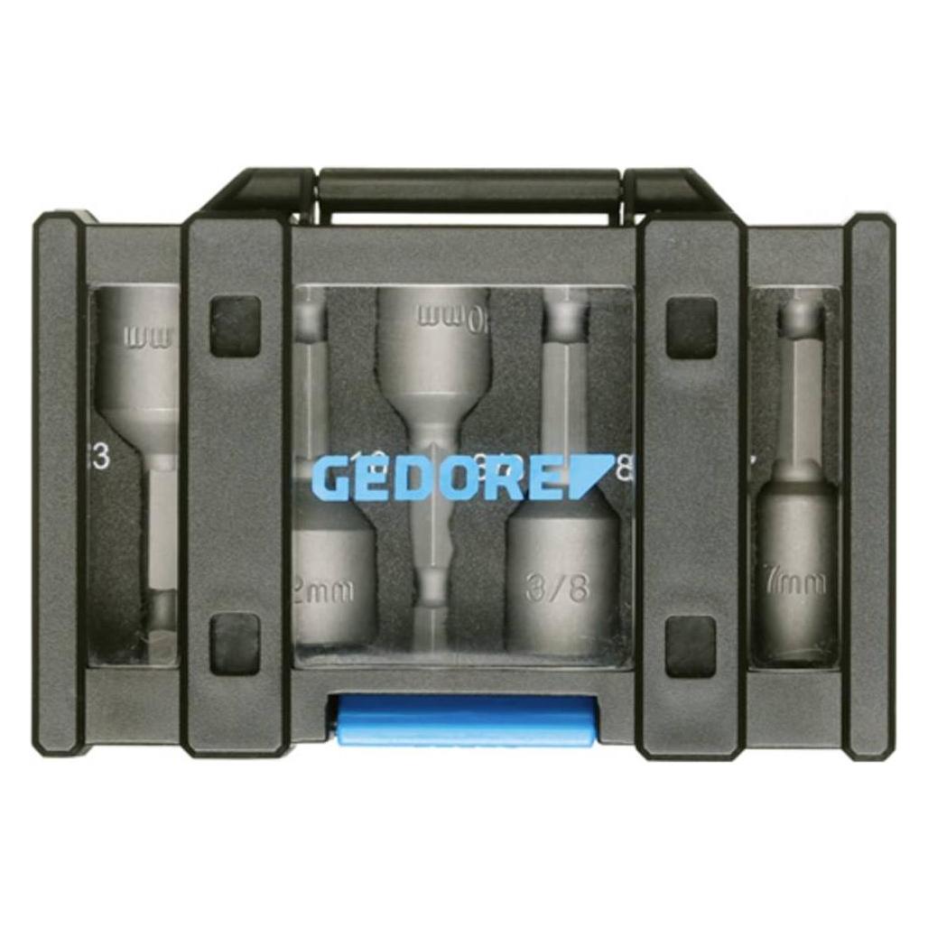 Gedore 666-006 Bit-Box Steckschlüssel Maschinenaufnahme 6-teilig (2993244)