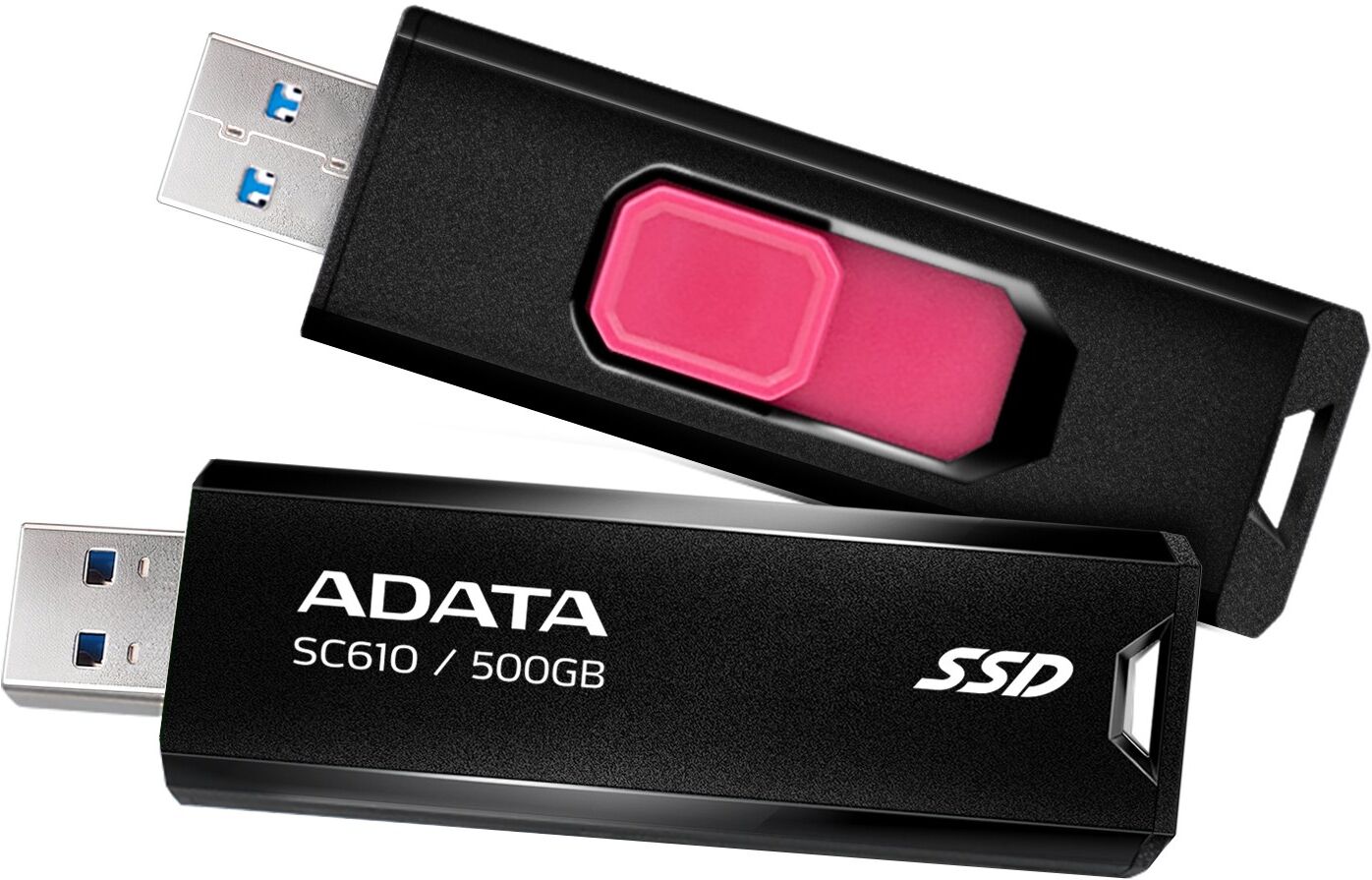 ADATA SC610 USB 3.2 Gen 2 Type-A External SSD 500GB - Black