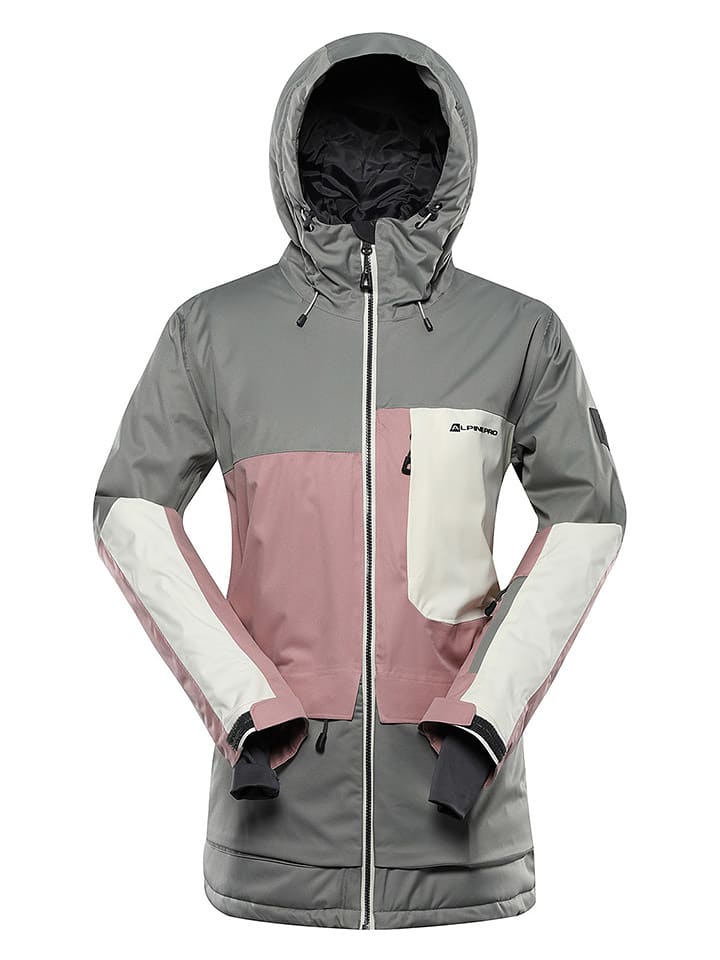 Alpine Pro Ski-/ Snowboardjacke "Garga" in Grau/ Rosa - L