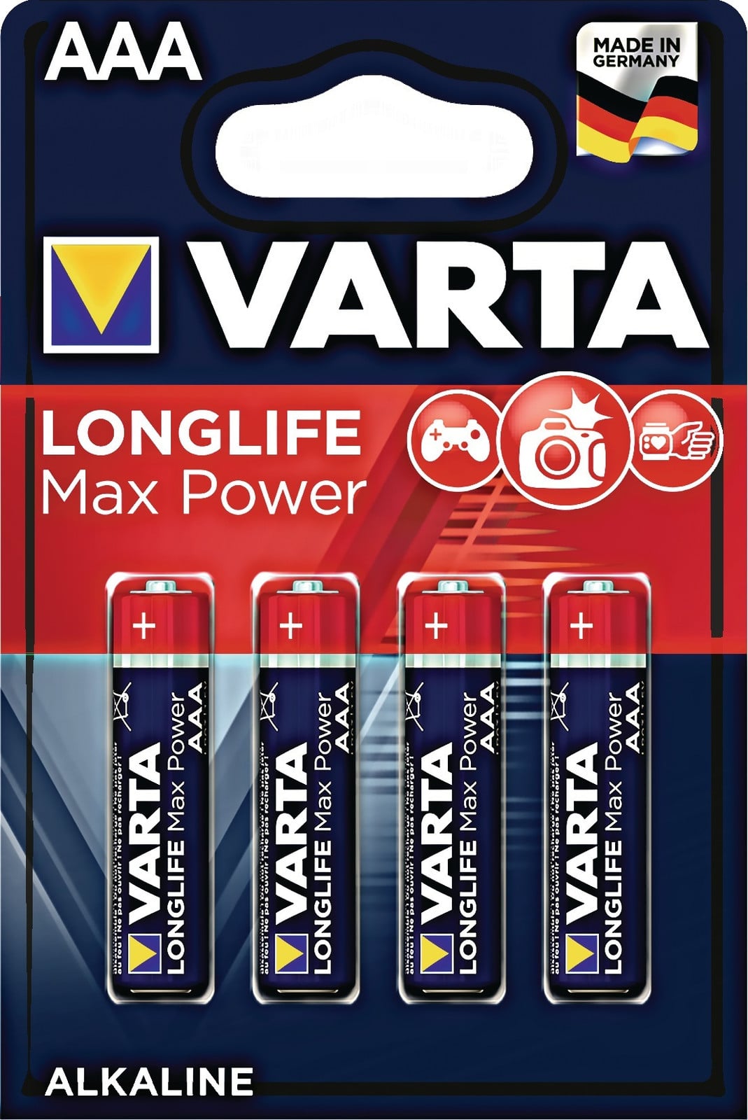 Varta LONGLIFE Max Power Batterijen Micro/LR03/AAA, 1,5 V