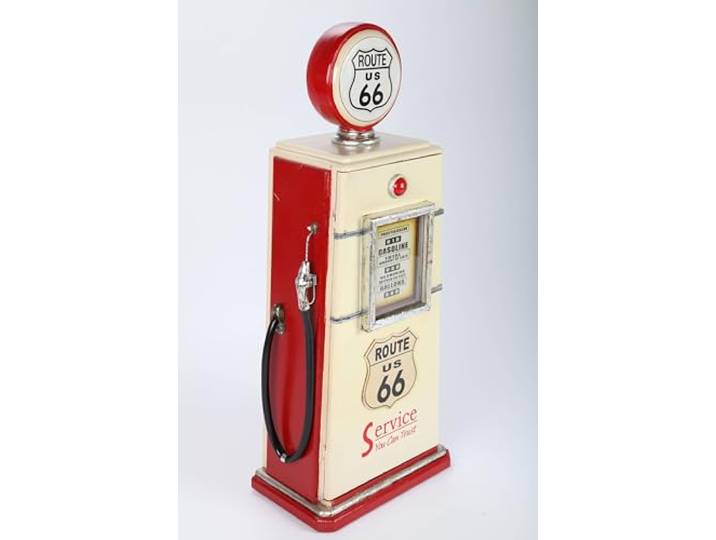 point home Design-Schrank Zapfsäule, Retro, rot/weiß, 81cm
