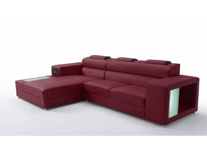 JVmoebel Ecksofa Elegantes Leder-Sofa mit USB-Anschluss und großzügigem Platzangebot, Made in Europa