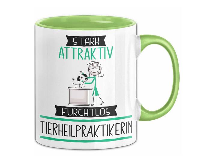 Trendation Tasse Tierheilpraktikerin Tasse Geschenk Becher Stark Attraktiv Furchtlos