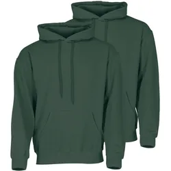 Doppelpack Fruit of the Loom Classic Kapuzen-Sweat, flaschengrün, 3XL