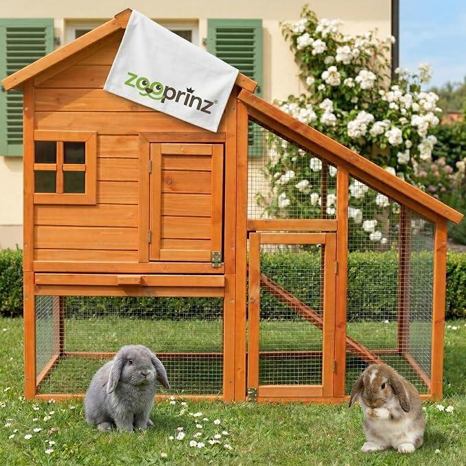 Silecomplaza Hasenstall Landhaus - Kaninchenstall aus Massivholz