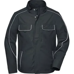 James & Nicholson Unisex Workwear Softshell Light Jacke Solid Softshell-Jacke JN882 carbon 6XL