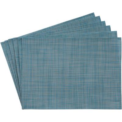 Platzset APS "Schmalband", blau (weiß, hellblau), B:45cm H:5mm L:33cm, Obermaterial: 100% PVC, Platzsets, mit umgenähten Rand, leicht abwischbar, 45x33 cm