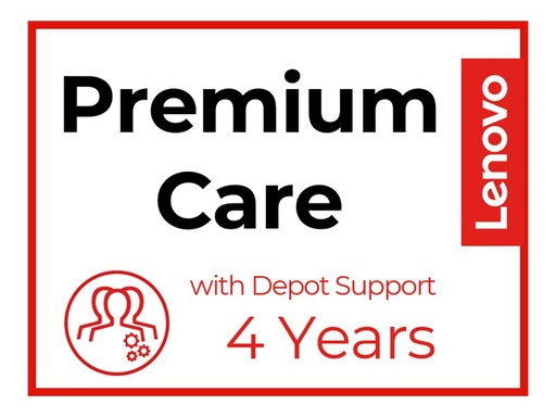 Lenovo Premium Care with Depot Support - Serviceerweiterung - Arbeitszeit und Ersatzteile - 4 Jahre (ab ursprünglichem Kaufdatum des Geräts) (5WS1D04767)