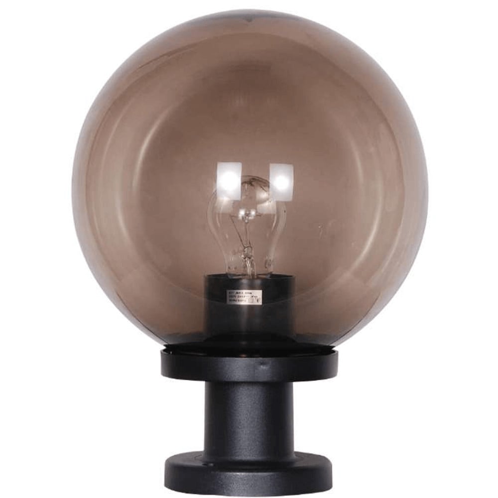 Lyora Bol lamp Bolano met smoke sokkel, grijs, Diameter: 33 cm