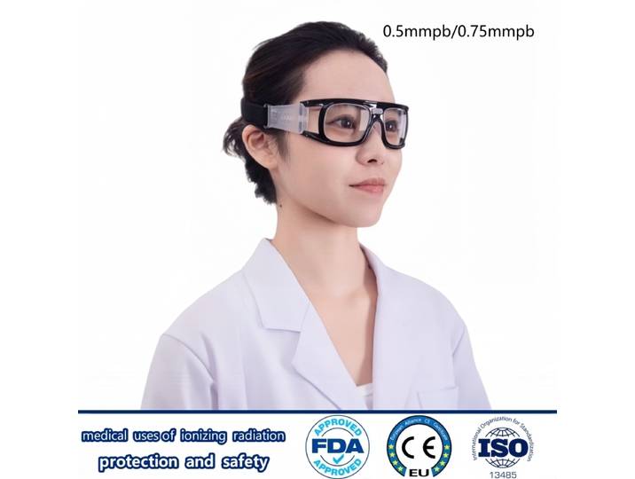 Lunettes de protection contre les rayons X 0,5 mm Pb/0,75 mm Pb, lunettes de protection contre les radiations ionisantes du département de radiologie, lunettes de protection antidérapantes.