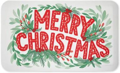 "Stupell Merry Christmas Greenery Printed Anti-Fatigue Floor Mat, 30""x18"""