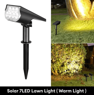 Inspire Picks Ultra Bright 7 LED Solar Spotlight Outdoor Adjustable Waterproof Garden Landscape Light warm White