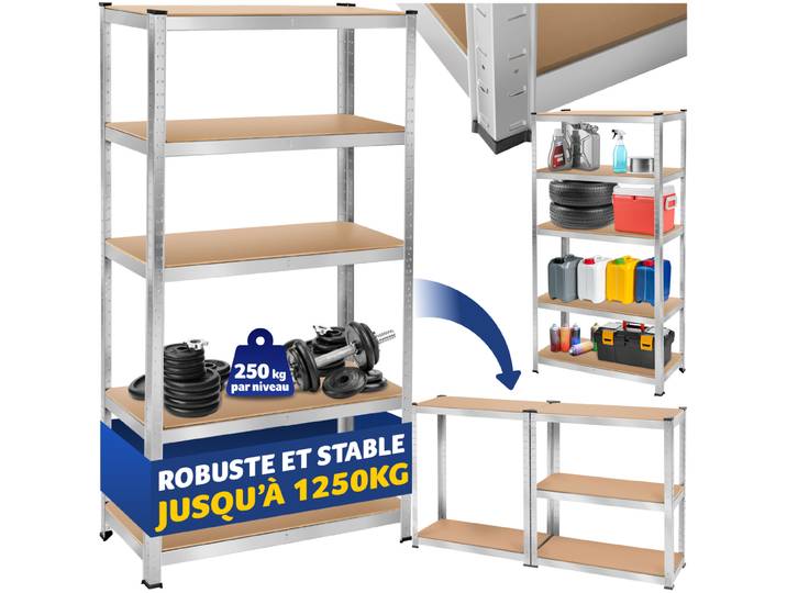Étagère robuste pour charges lourdes - 180 x 90 x 40 cm, 1250 kg