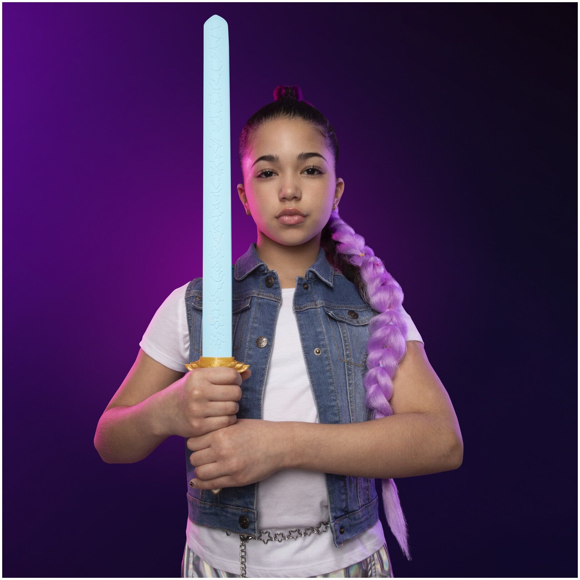 Hasbro Nerf KPop Demon Hunters Rumi’s Four Tiger Sword - 60 cm pale blue - Official Role-Play Toy