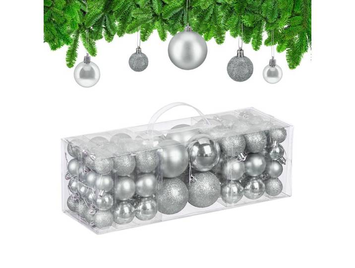 Relaxdays Weihnachtskugeln 76er Set