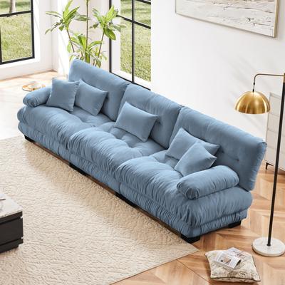 Loedds 3-Seat Chenille Modular Sectional Sofa with Deep Seats