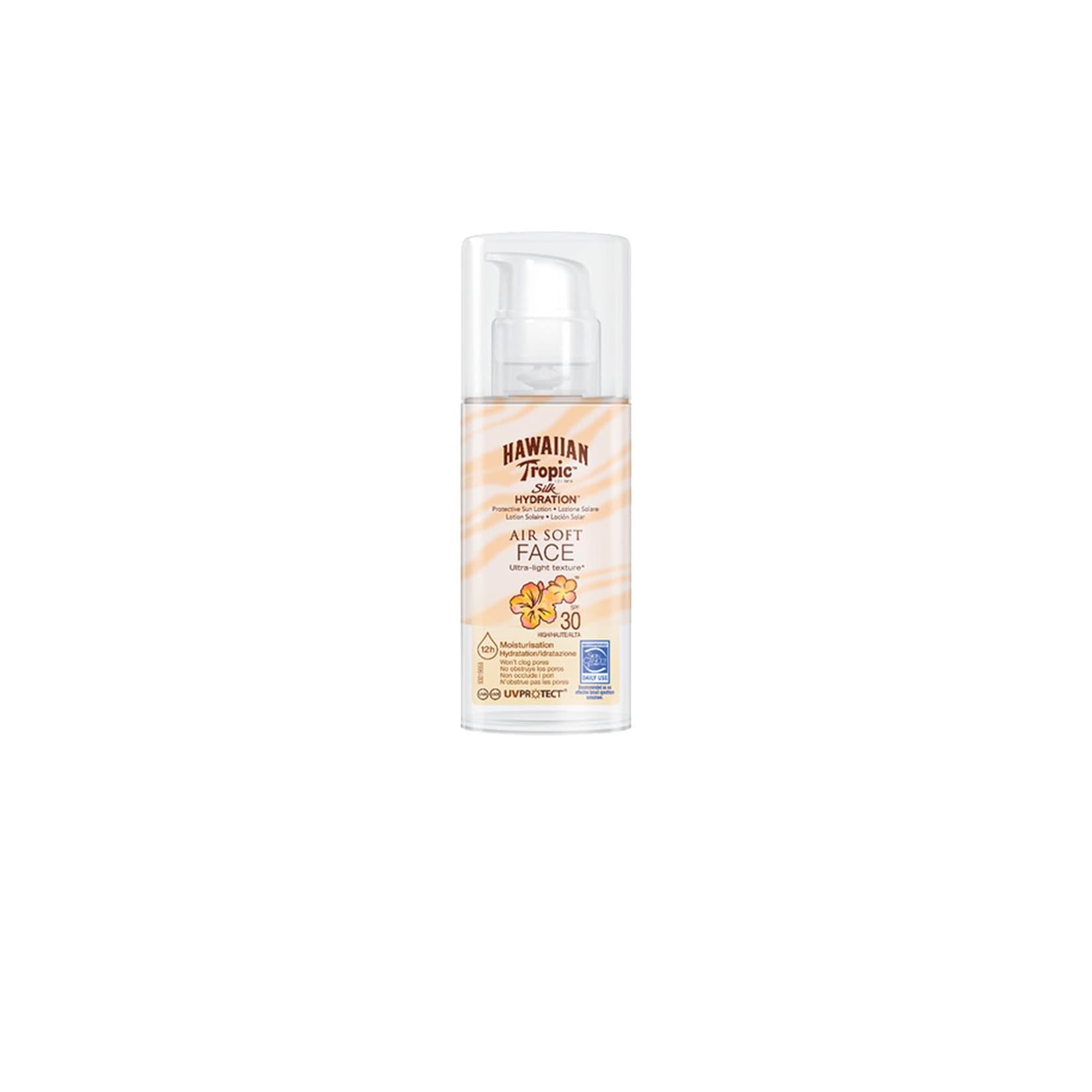Hawaiian Tropic Silk Hidration Air Soft Face Sun Lotion Spf30 50ml