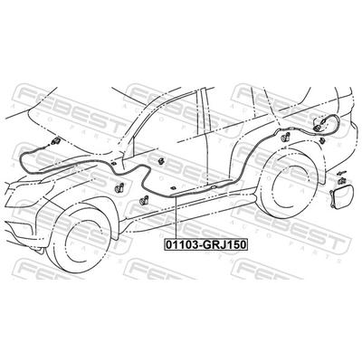 FEBEST Seilzug, Tankdeckel 01103-GRJ150 für TOYOTA