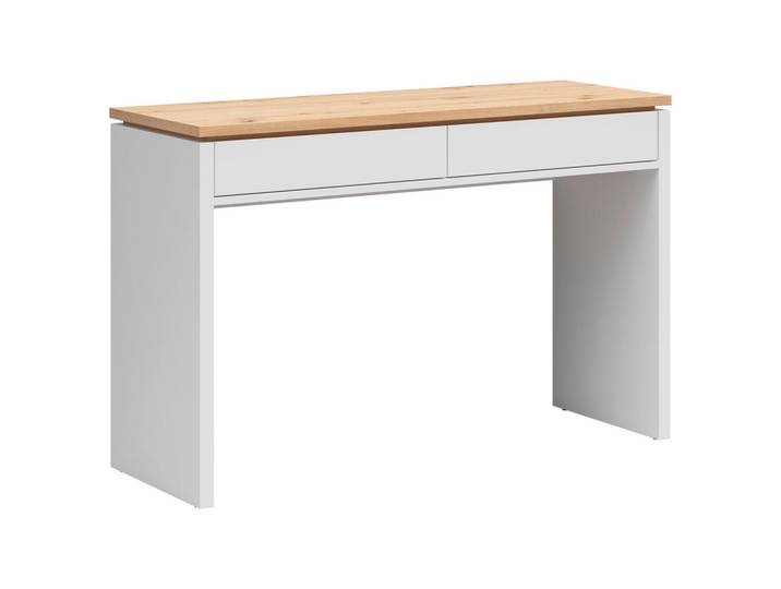 Xora Konsolentisch, Weiß, Eiche Artisan, 2 Schublade(n) Schubladen, rechteckig, Wange, 42x78x120 cm, Stauraum, Wohnzimmer, Wohnzimmertische, Konsolentische