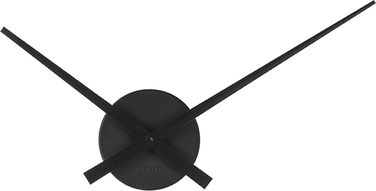 Dripio Wandklok Little Big Time Mini, Zwart, Aluminium, 44 cm, Analoog