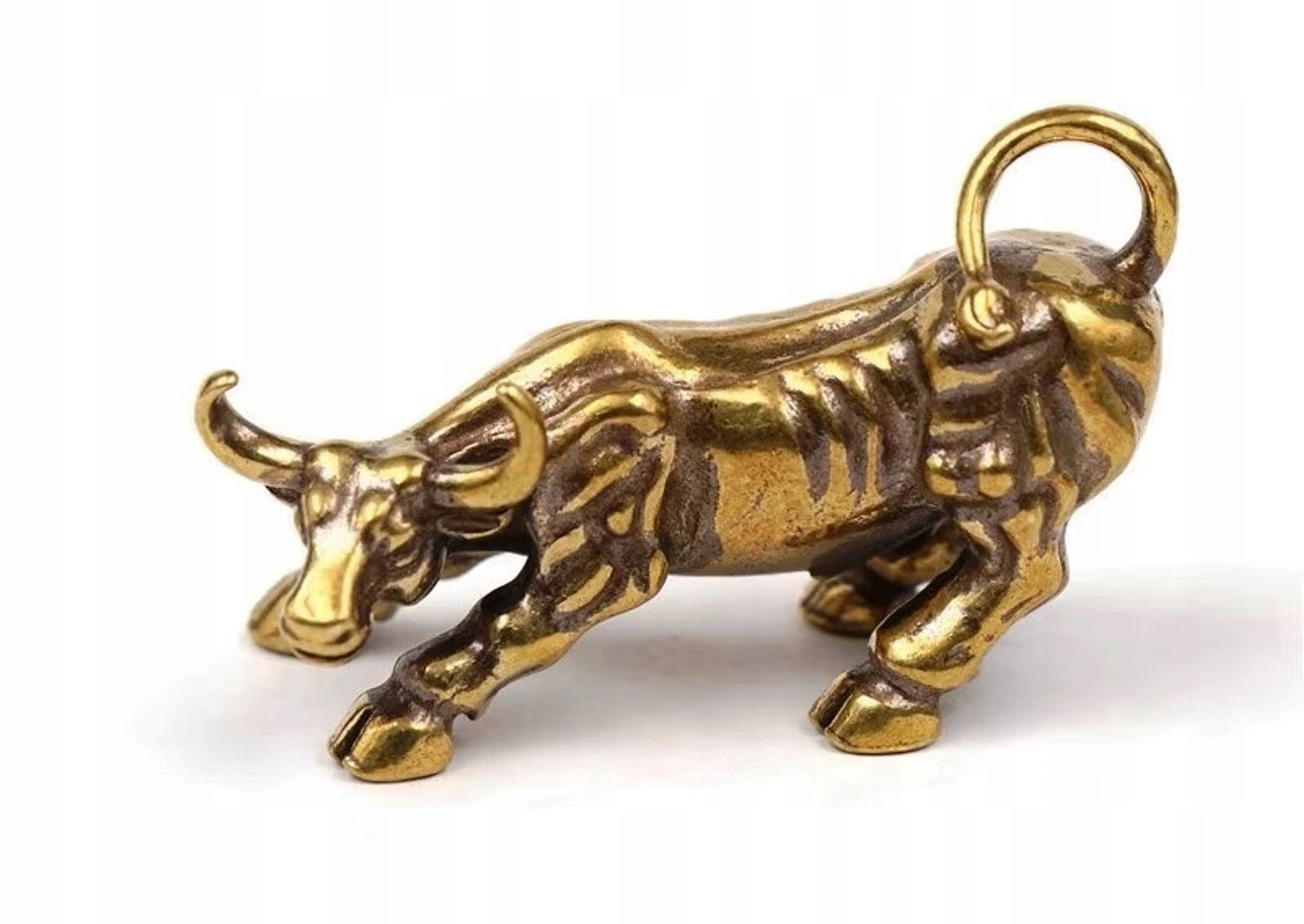 Messing Stier Wall Street Feng Shui Decoratie 5 x 3 cm