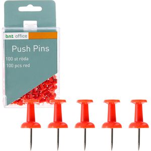 BNT Pinnadeln 745609, Kopf aus Kunststoff, rot, 100 Stück
