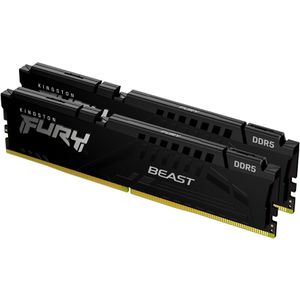 Kingston Arbeitsspeicher FURY Beast, KF552C40BBK2-32, 32 GB (2x 16 GB), DIMM, CL40, schwarz, DDR5-5200