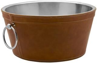 Mikasa Leather Stitched Large Double Wall Beverage Tub
