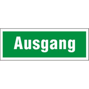 Abtec Hinweisschild Kunststoff, 29,7 x 10,5 cm, Rettungszeichen, Ausgang
