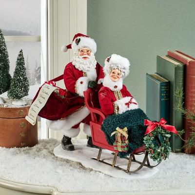 Enesco/Dept 56 Anniversary Ruby Sleigh Limited Edition Clothtique Red , Red