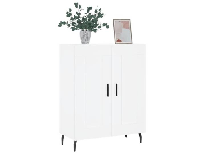 KTHLBRH Anrichte weiß 69,5 x 34 x 90 cm Holz mehrschichtig Aufbewahrungsschrank, Kippschutz, Montage erforderlich, Metall