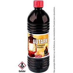 Autark Lampenöl / 100-prozentige Reinheit / Premium Qualität / 1 Liter / auch im 12er Karton / hochwertiges Paraffinöl