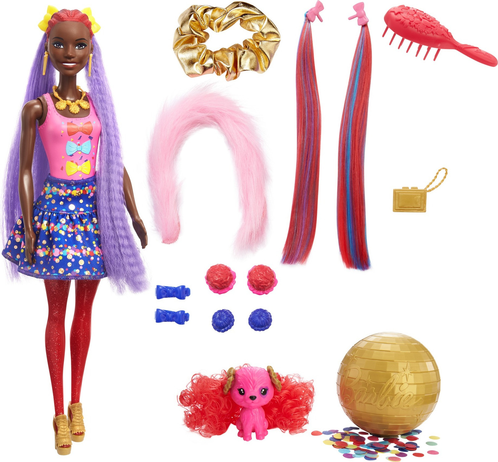 Barbie Color Reveal pop met glinsterend blauw haar dat van kleur verandert