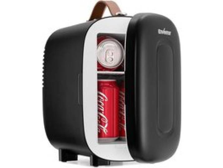 Mini Frigo 4 Litres/6 Canettes Alimentation Ca + 12V Cc Noir