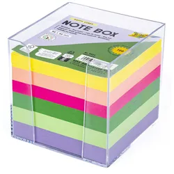 folia Zettelbox HAPPY VIBES transparent inkl. 700 Notizzettel