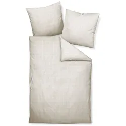 Janine Design Mako-Satin-Bettwäsche Modern Classic 135x200 cm Satin Beige Natur 135 x 200