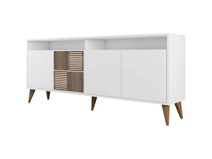 Konsole Yemek weiss melaminbeschichteter Holzwerkstoff B 180 H 78 cm - Konsole
