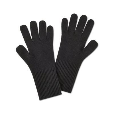 Strickhandschuhe FALKE "Pure Cashmere", Mädchen, Gr. onesize, schwarz (schwarz (3000)), Handschuhe