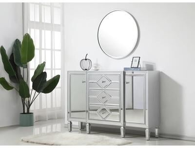 Heritage 2-Door Mirrored Accent Cabinet