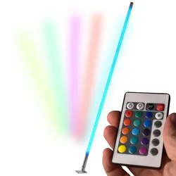 LED RGB Leuchtstab NYVIColor mit Fernbedienung - Lichtstab mit 8 Farben & 6 Farbwechsel-Programmen Länge:100 cm