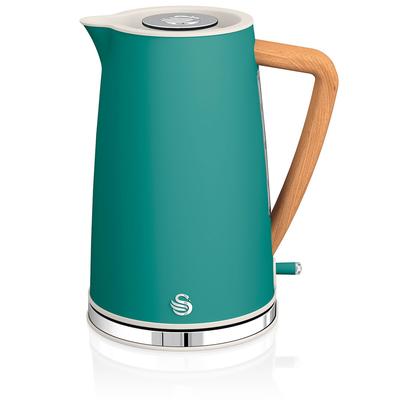 SWAN SK14610GRENEU Wasserkocher 1,7L Ultra Schnell Kabellos Modernes Design Nordic, Grün, 2200W