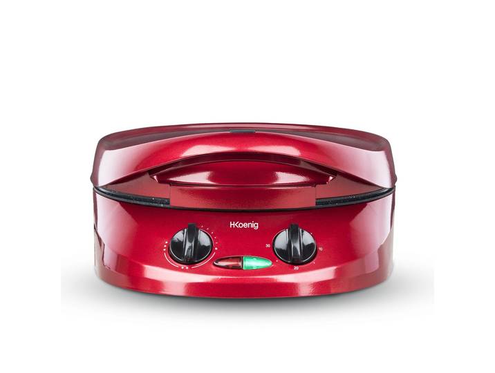 Four à pizza HKOeNIG Express Pie Maker - TRT180 - Multicuiseur multifonction - Température jusqu'à 210 °C - Rouge - 1800 W